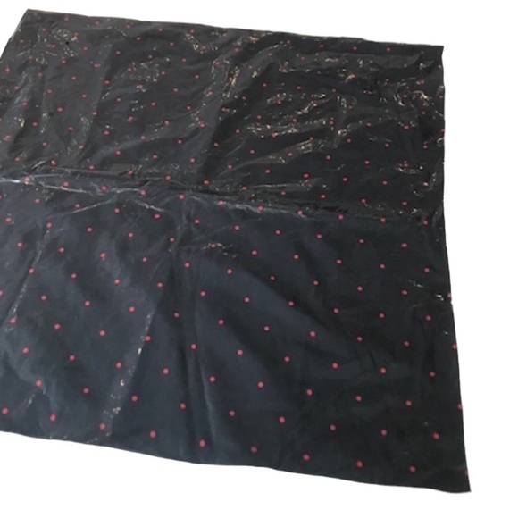 Intermix Navy Blue and Red Polka Dot Silk Scarf - NEW - Picture 5 of 10